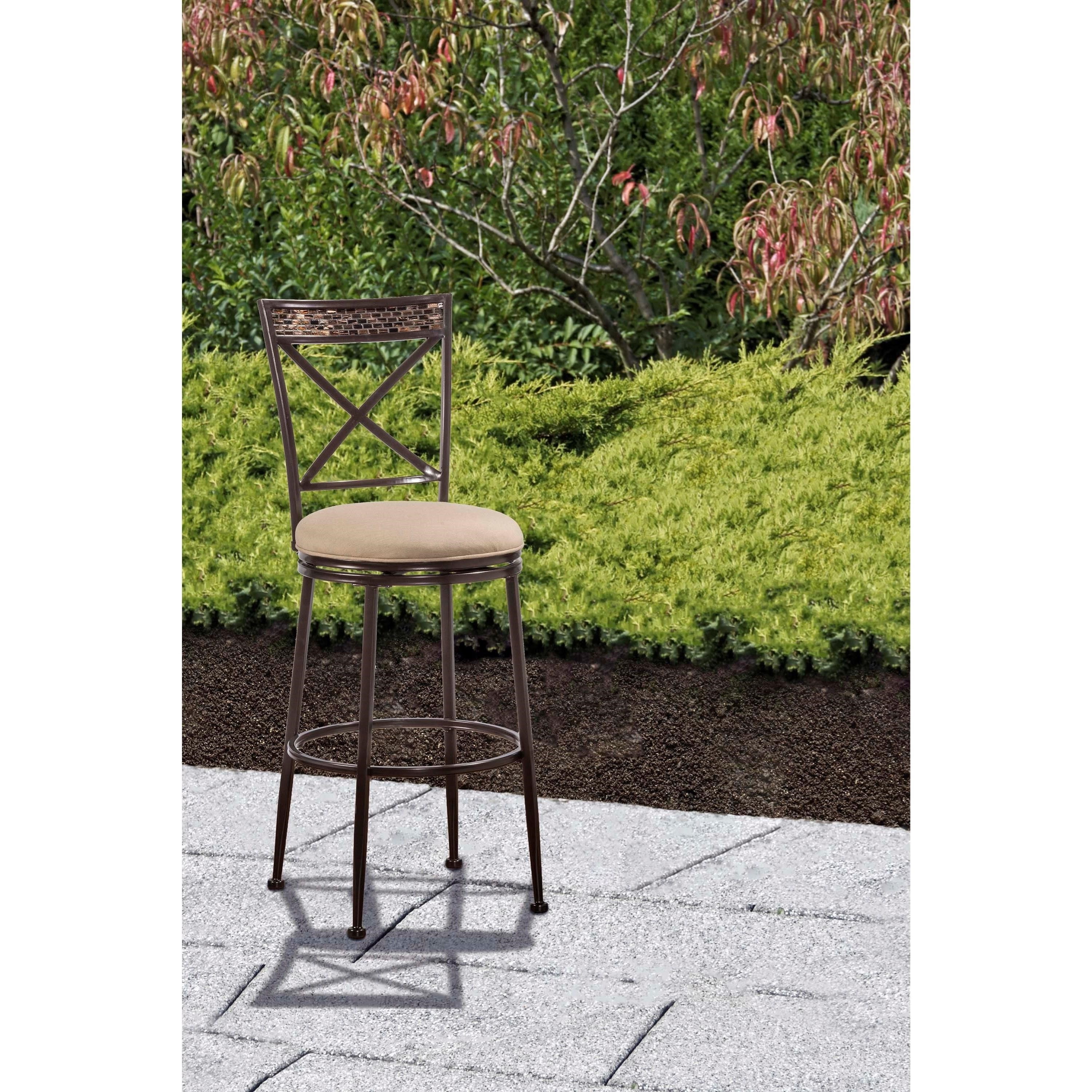 Hillsdale Indoor/Outdoor Stools 6317830 Swivel Bar Stool with XBack